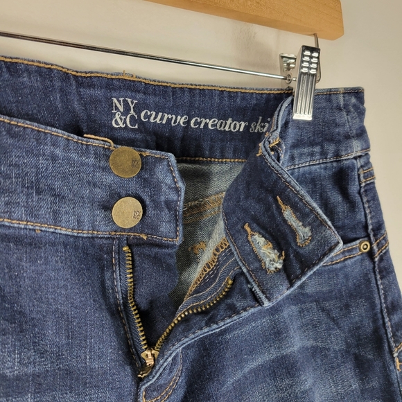 New york & Company Curve Creator Cuffed Mid Rise Skinny Jeans - Picture 5 of 9